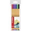 Produktbild: STABILO point 88 Fineliner (Lila, Violett, Grün, Blau, Schwarz, Rot, 6 x) (88/6)