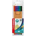 Produktbild: Fineliner - STABILO point 88 - 6er Pack - mit 6 verschiedenen Farben
