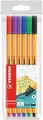Produktbild: Fineliner - STABILO point 88 - 6er Pack - mit 6 verschiedenen Farben