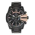 Produktbild: Diesel Herrenuhr Mega Chief, Chronographenwerk, 51 mm schwarzes Edelstahlgehäuse mit Edelstahlarmband, DZ4309