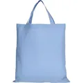 Produktbild: 5er | 15er | 50er Pack Baumwolltasche - 28 Farben | mit zwei kurzen Henkeln | 38x42cm | Jutebeutel | Einkaufstasche | unbedruckt, himmelblau