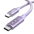Produktbild: UGREEN UNO 100W USB C auf USB C Kabel, Schnellladekabel Typ C Kabel mit LED Display, USB C Ladekabel für iPhone 16 Pro Max, MacBook Pro, iPad Pro, Galaxy S25, Pixel, Chromebook, Dell, 2M Lila