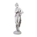 Produktbild: gartendekoparadies.de Frauen-Statue, Steinfigur, H. 66 cm, 11 kg, Grau, frostsicher aus Steinguss für Außenbereich