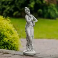 Produktbild: Antike Frau-Figur Steinfigur Statue 66 cm 11 kg Grau Weißbeton frostsicher