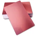 Produktbild: Ebamaz Dick Metall Visitenkarten aus Aluminium Legierung 86X54X0,45mm 50 Stücke Blanko für Gravur (Rosa)
