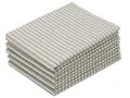 Produktbild: ZOLLNER 5er Set Geschirrtücher Baumwolle in 50x70 cm - saugstarke und strapazierfähige Küchentücher - waschbar bis 60°C – in Taupe weiß gestreift - Gastronomiequalität - Oeko Tex® Zertifiziert