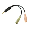 Produktbild: LogiLink CA0021 Audio Klinken Adapter 3,5mm Stecker auf 2x 3,5mm Buchse Headset