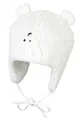 Produktbild: Sterntaler Inkamütze Eisbär – flauschige Mädchen Wintermütze mit Öhrchen & Bindebändern – Teddyplüsch mit Eisbär-Stickerei & Baumwollfleece-Futter - warme Wintermütze – ecru, Größe 47
