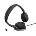 Produktbild: Jabra Evolve2 65 Flex - Schnurloses Stereo-Bluetooth-Headset mit geräuschunterdrückender Jabra ClearVoice Technologie und hybrider ANC - für MS Teams zertifiziert - Schwarz