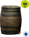 Produktbild: Regenfass Regentonne Fass Wein-Fass-Optik 50 Liter mit Auslaufhahn und Deckel