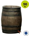 Produktbild: YERD Regen Tonne Holz Fass Regen Wein Optik 50 Liter Barrik Style Tank Wasser