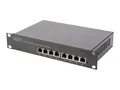 Produktbild: DIGITUS 8-Port Gigabit PoE Switch, 10 Zoll, Unmanaged