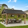 Produktbild: Pavillon Gazebo Rebra Naturfarben/Anthrazit