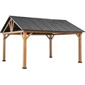 Produktbild: Zedernholz Gazebo Rebra In Anthrazit - 404cm X 465cm