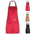 Produktbild: Bedogni Reggio Emilia Küchenschürze für Damen und Herren mit Taschen, geeignet für große Größen, wasserfest., Rot One size,Schürze Damen und Herren,Geschenke für Frauen,Geschenke für Männer