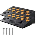 Produktbild: VEVOR 2xSchwellenrampe Vollgummi Türschwellenrampe Max. Tragfähigkeit bis zu 15Tonnen Bordsteinrampe 50x32x11cm Rollstuhlrampe Auffahrrampe Gummirampe ideal für unebenen Boden Bordsteinkanten