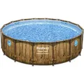 Produktbild: Power SteelTM Swim Vista SeriesTM Solo Pool ohne Zubehör  Ø 488 x 122 cm, Holz-Opt...