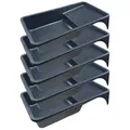 Produktbild: varivendo Farbwanne Kunststoff-Farbwanne 160 x 310 mm 5 Stück, (Set, 5-tlg., Farbwannen), Farbwannen Farbwanne Lackwanne Kunststoff Lackierwannen schwarz
