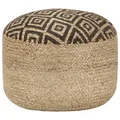 Produktbild: vidaXL Handgefertigter Sitzpuff Schwarz 45 x 30 cm Jute
