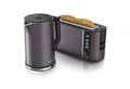 Produktbild: Arendo Frühstücks-Set Wasserkocher 1,5l & 2-Scheiben Langschlitz Toaster, Edelstahl, Grau (2-tlg), Wasserkocher mit Temperaturwahl, Toaster mit Brötchenaufsatz