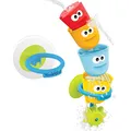 Produktbild: Yookidoo Baby Badespielzeug – Fill ’N’ Spill Stapelbecher Set (4 Stück) mit Saugnapf-Halterung & Wasserrad – Sensorisches Badewannenspielzeug
