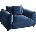 Produktbild: Sessel LUVOS Samtstoff Dunkelblau