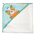 Produktbild: Fehn 071283 Kapuzenbadetuch Sleeping Forest – Bade-Poncho aus Baumwolle mit süßem Fuchs für Babys und Kleinkinder ab 0+ Monaten – Maße: 80 x 80 cm