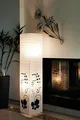 Produktbild: 1210 Design Stehlampe *GREECE* Reispapierlampe *HANDMADE* in Weiß mit florale...