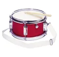 Produktbild: goki Trommel Spielmannszugtrommel mit Snare, Rot, 28 cm Durchmesser, mit Umhängegurt