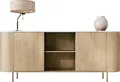 Produktbild: MIRJAN24 Türkommode Lygrint 180 2D, Stilvoll Wohnzimmer, Kommode mit zwei Drehtüren (Farbe: Eiche Cremona / Marmor Weiß + Gold)