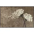 Produktbild: Salonloewe Fußmatte waschbar Wishfull Blossom Taupe 75x120 cm Läufer Schmutzfang-Teppich Eingangs-Matte Blumen