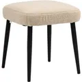 Produktbild: HOMCOM Fußhocker mit Kaschmir-Optik Stahlbeine Beige 42 x 42 x 47 cm