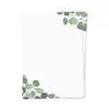 Produktbild: Presentou 50 x Briefpapier beidseitig Bedruckt 120 Gramm Papier | Motivpapier Urkundenpapier Urkunde Speisekarte Liebesbrief (Eukalyptus, 50 Bögen)