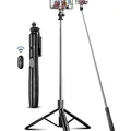 Produktbild: 180cm Handy Stativ Ständer & Selfie Stick, Handyhalter mit Abnehmbarer Fernbe...