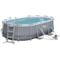 Produktbild: Bestway Pool 56620Gs, Grau, Weiß, Metall, Kunststoff, Uni, 250x100x424 cm, Freizeit, Pools und Wasserspaß, Pools