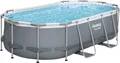 Produktbild: Bestway® Power Steel™ Frame Pool-Set mit Filterpumpe 427 x 250 x 100 cm , grau, oval