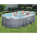 Produktbild: Bestway Power Steel Aufstellpool Oval 427x250x100 cm