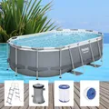 Produktbild: Bestway Power Steel 427x250x100cm Pool Filterpumpe und Zubehör Gartenpool 56620
