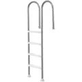 Produktbild: VEVOR Schwimmbadleiter, 4-stufige Treppe mit Doppelhandlauf, Pool Einstieg aus Edelstahl, 120 kg Tragfähigkeit, für 137 cm Einbaupools mit montiertem Deckbrett im Innen- und Außenbereich