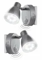 Produktbild: 2er Set Trango LED 230V Nachtlicht Silber Bewegungsmelder Automatik 2635-024
