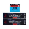 Produktbild: Wella Color Xpress 2 x 60 ml 8/31 hellblond gold asch Haarfarbe Set