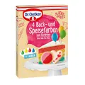 Produktbild: Dr. Oetker 4 Back- und Speisefarben, 4 x 20 g, Lebensmittelfarben (rot, blau, gelb & grün), zum Dekorieren und Verzieren von diversem Gebäck & Desserts, wiederverwendbar