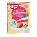 Produktbild: 4 Back- und Speisefarben, 4 x 20 g, Lebensmittelfarben rot, blau, gelb  grün,...