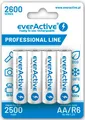 Produktbild: everActive Akku AA 2600 mAh 4 Stück, NI-MH, Mignon R6, wiederaufladbar, vorgeladen, höchster Leistung, Professional Line 1.2V, 1 Blisterkarte, Weiss