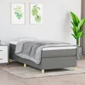 Produktbild: Boxspringbett mit Matratze Dunkelgrau 90x190 cm Stoff
