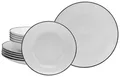 Produktbild: CreaTable Luna Black Line Tafelservice 12-tlg Porzellan