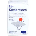 Produktbild: Hartmann ES Mullkompressen unsteril 7,5 x 7,5 cm, 17-fädig, 8-fach 100 St