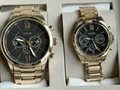Produktbild: FOSSIL BQ2400SET Geschenkset Uhren His and Hers Chronograph Edelstahl goldfarben