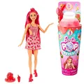 Produktbild: Barbie Pop Reveal Fruit - Puppe mit roten Haaren im Wassermelonenduft, 8 Überraschungen, duftendes Squishy-Hündchen, Farbwechsel im Haar und Make-up, für Kinder ab 3 Jahren, HNW43