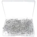 Produktbild: Reißzwecken, Nägel, Pins, Büro, 100 Stück, transparent, Kunststoffbox, Kork, ...